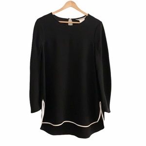 MaxMara Black & White Long Sleeve Blouse